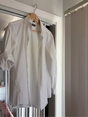 Van Heusen White Dress Shirt with Spread Collar